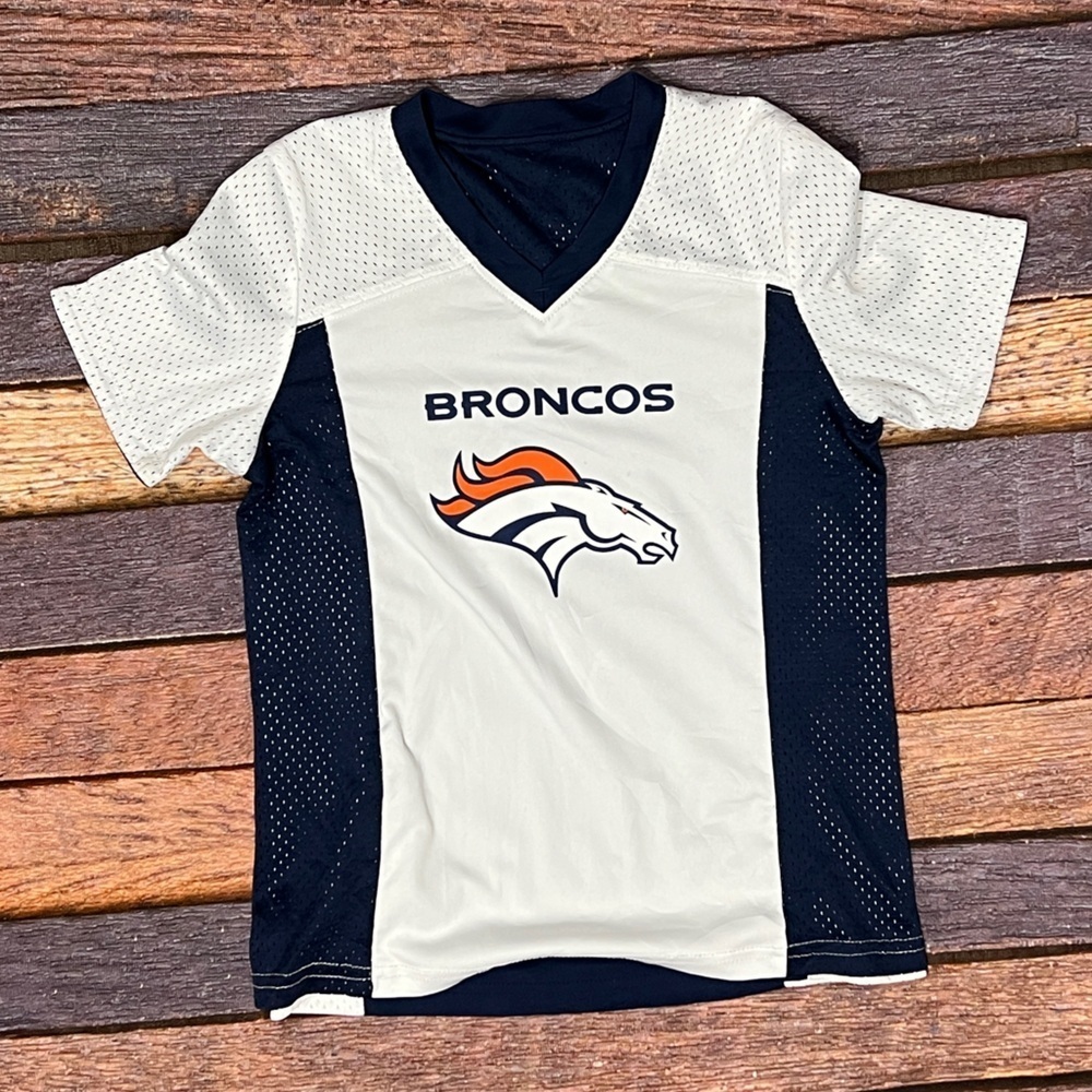 Denver Broncos NFL Flag Football Reversible Kids Boys Youth Sports Jersey